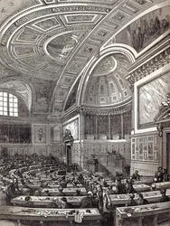 The French Chamber of Peers, from The Illustrated London News, 1st February 1845